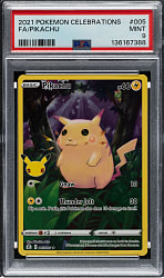 2021 Pokemon Sword & Shield Celebrations #005 Pikachu Full Art PSA MINT 9