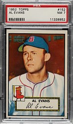 1952 Topps #152 Al Evans PSA NM 7