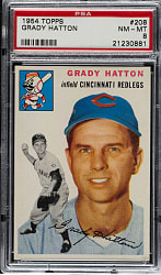 1954 Topps #208 Grady Hatton PSA NM-MT 8