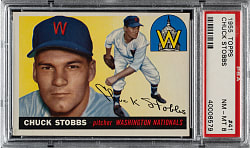 1955 Topps #41 Chuck Stobbs PSA NM-MT 8