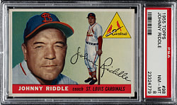 1955 Topps #98 Johnny Riddle PSA NM-MT 8