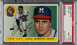 1955 Topps #134 Joe Jay PSA NM-MT 8