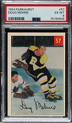 1954-1955 Parkhurst Hockey #57 Doug Mohns PSA EX-MT 6