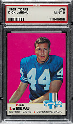 1969 Topps Football #76 Dick LeBeau PSA MINT 9