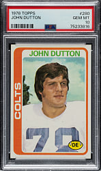1978 Topps Football #280 John Dutton PSA GEM MINT 10