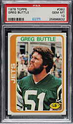 1978 Topps Football #382 Greg Buttle PSA GEM MINT 10
