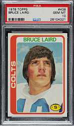 1978 Topps Football #438 Bruce Laird PSA GEM MINT 10