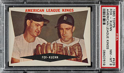 1960 Topps #429 American League Kings with Nellie Fox PSA NM-MT 8