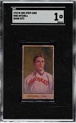 1910 W-UNC Strip Card Mike Mitchell SGC POOR 1