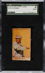 1910 W-UNC Strip Card Jack Coombs SGC Authentic