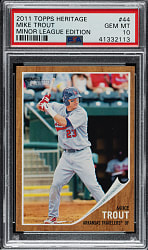 2011 Topps Heritage Minor League Edition #44 Mike Trout PSA GEM MINT 10