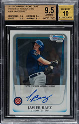2011 Bowman Chrome Draft Picks and Prospects Autographs #BCAP-JBA Javier Baez BGS GEM MINT 9.5 with GEM MINT 10 Signature