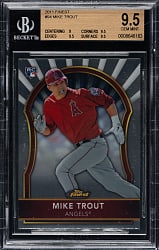 2011 Topps Finest #94 Mike Trout Rookie BGS GEM MINT 9.5