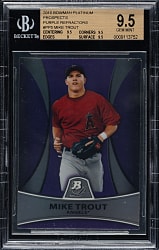 2010 Bowman Platinum Prospects #PP5 Mike Trout Rookie Purple Refractor BGS GEM MINT 9.5