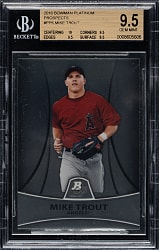 2010 Bowman Platinum Prospects #PP5 Mike Trout Rookie BGS GEM MINT 9.5
