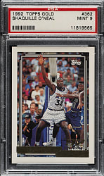 1992-1993 Topps Gold Basketball #362 Shaquille O'Neal Rookie PSA MINT 9