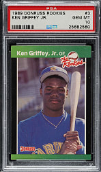 1989 Donruss Rookies #3 Ken Griffey Jr. PSA GEM MINT 10
