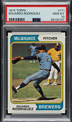 1974 Topps #171 Eduardo Rodriguez PSA GEM MINT 10