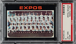 1971 Topps #674 Montreal Expos Team PSA NM-MT 8