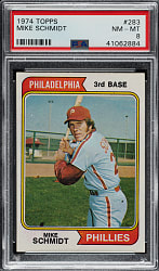 1974 Topps #283 Mike Schmidt PSA NM-MT 8