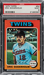 1975 Topps #54 Eric Soderholm PSA MINT 9