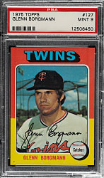1975 Topps #127 Glenn Borgmann PSA MINT 9