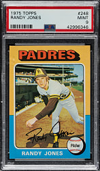 1975 Topps #248 Randy Jones PSA MINT 9