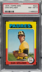 1975 Topps Mini #222 Dan Spillner PSA NM-MT 8