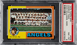 1975 Topps Mini #236 California Angels Team PSA NM-MT 8