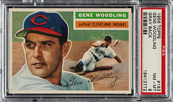 1956 Topps #163 Gene Woodling Gray Back PSA NM-MT 8