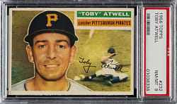 1956 Topps #232 Toby Atwell PSA NM-MT 8
