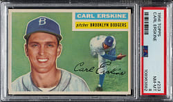 1956 Topps #233 Carl Erskine PSA NM-MT 8