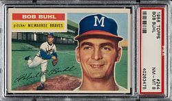 1956 Topps #244 Bob Buhl PSA NM-MT 8