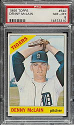 1966 Topps #540 Denny McLain PSA NM-MT 8