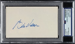 Bill Veeck Signed Index Card - PSA/DNA and JSA