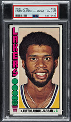 1976-1977 Topps Basketball #100 Kareem Abdul-Jabbar PSA NM-MT 8
