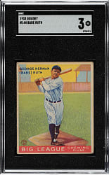 Lot # 6: 1933 R319 Goudey #144 Babe Ruth SGC VG 3