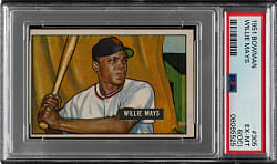 1951 Bowman #305 Willie Mays Rookie PSA EX-MT 6 (OC)