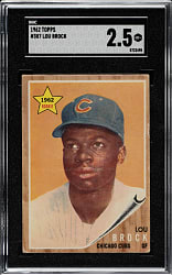 1962 Topps #387 Lou Brock Rookie SGC GOOD+ 2.5