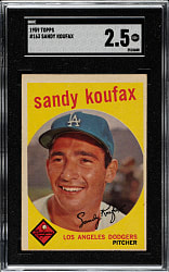 1959 Topps #163 Sandy Koufax SGC GOOD+ 2.5