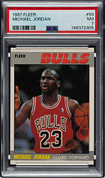 1987-1988 Fleer Basketball #59 Michael Jordan PSA NM 7