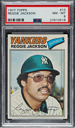 1977 Topps #10 Reggie Jackson PSA NM-MT 8
