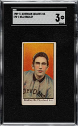 1909-1911 E90-1 American Caramel Bill Bradley SGC VG 3