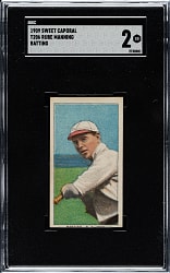 1909-1911 T206 White Border Rube Manning Batting SGC GOOD 2