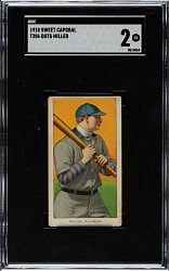 1909-1911 T206 White Border Dots Miller SGC GOOD 2