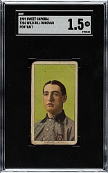 1909-1911 T206 White Border Wild Bill Donovan Portrait SGC FAIR 1.5