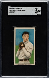 1909-1911 T206 White Border Christy Mathewson Dark Cap SGC VG 3