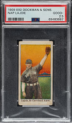 1909 E92 Dockman & Sons Nap Lajoie PSA GOOD+ 2.5