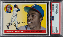 Lot # 11: 1955 Topps #47 Hank Aaron PSA NM-MT 8