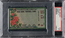 1938 Rose Bowl Ticket Stub PSA EX 5